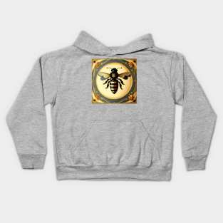 Vintage Bee Pattern 3 Kids Hoodie